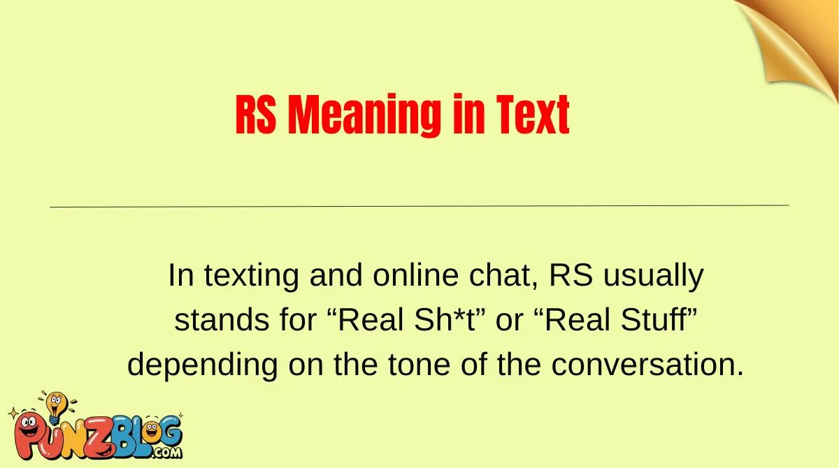 RS Meaning in Text