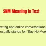 SNM Meaning in Text