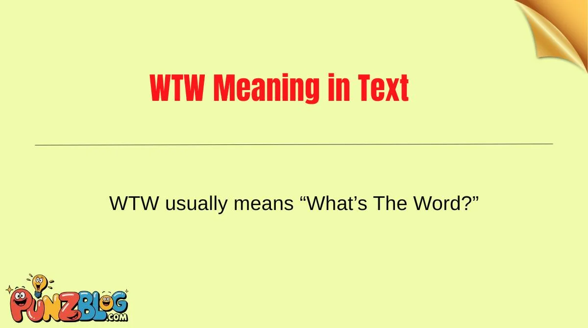 WTW Meaning in Text