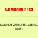 ALR Meaning in Text