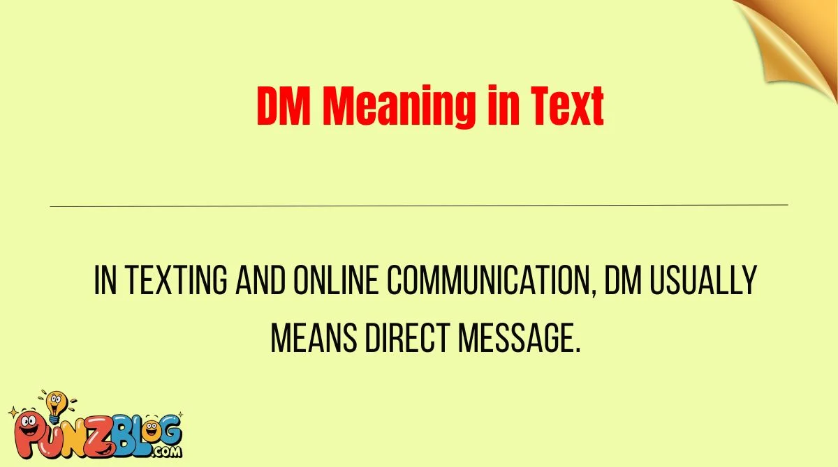 DM Meaning in Text