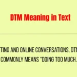 DTM Meaning in Text