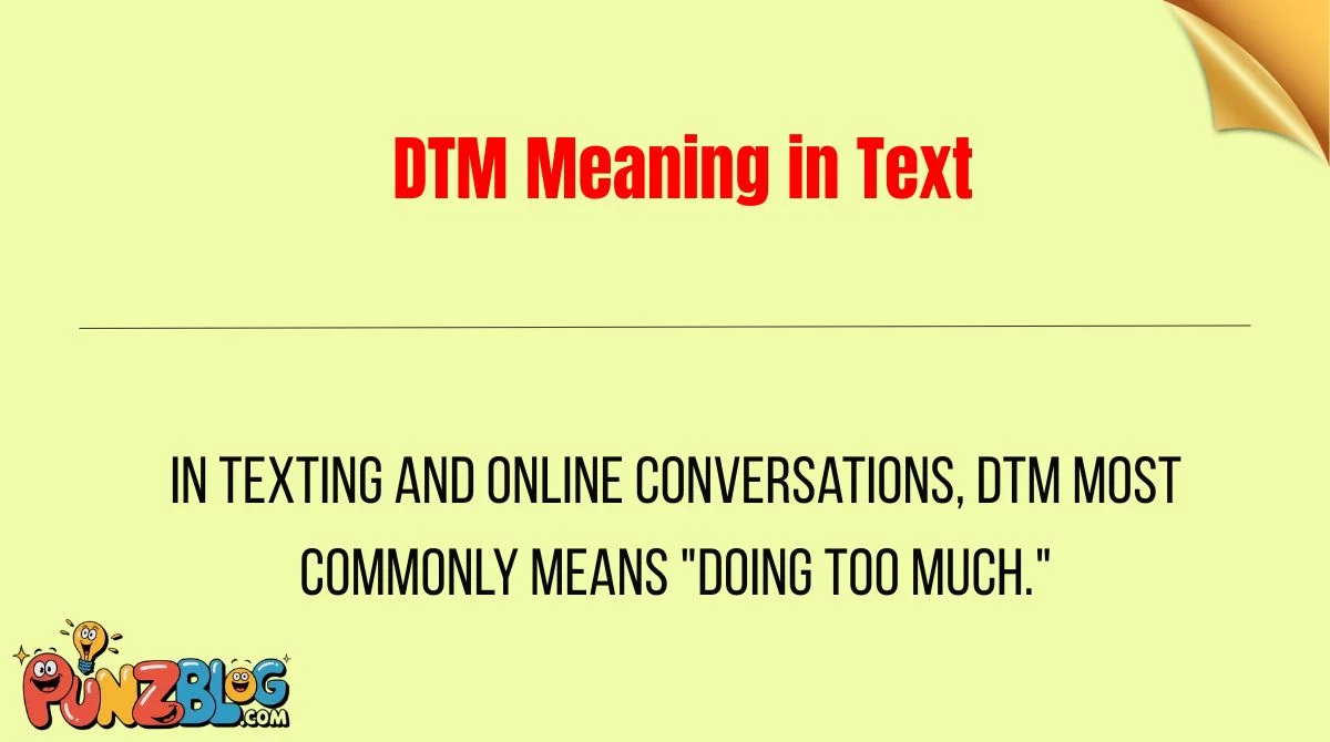 DTM Meaning in Text