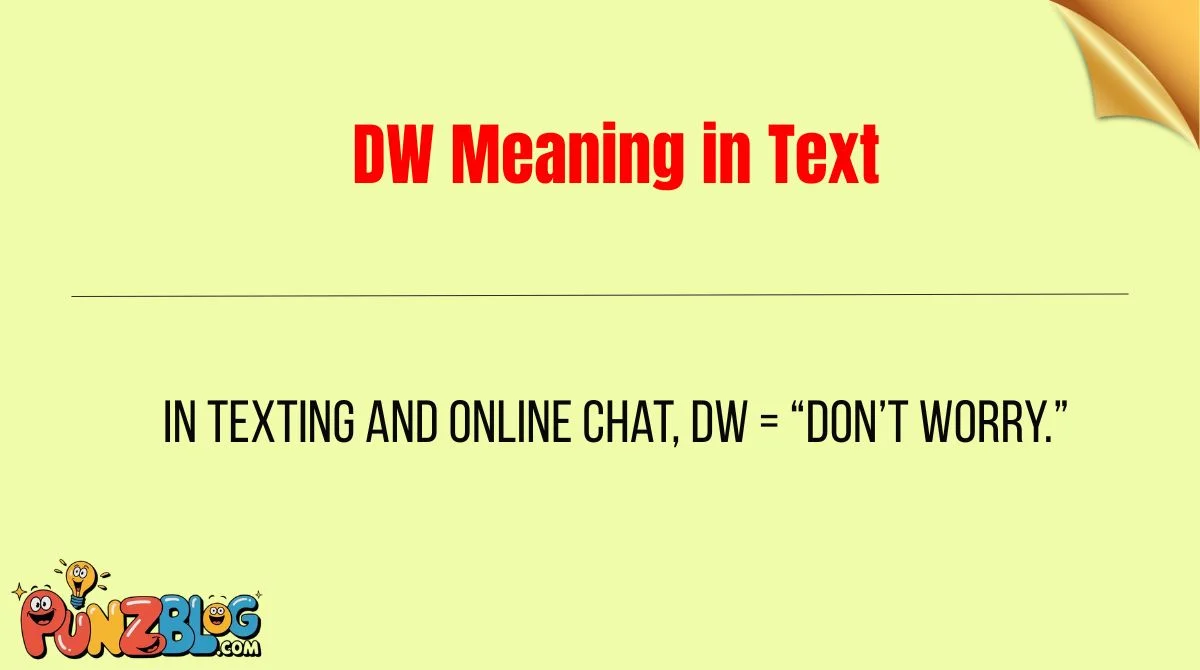 DW Meaning in Text