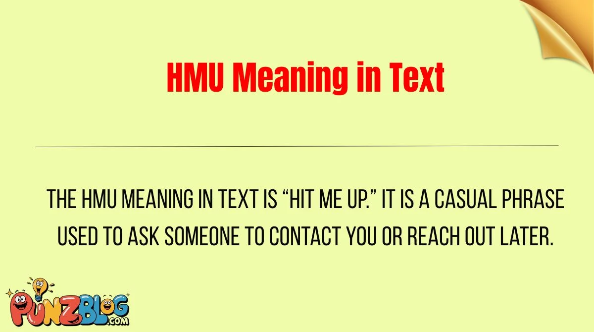 HMU Meaning in Text