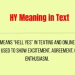 HY Meaning in Text