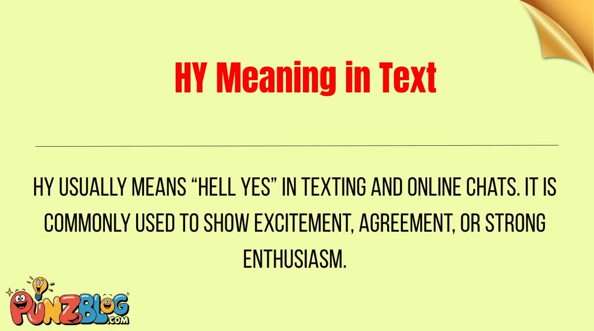 HY Meaning in Text
