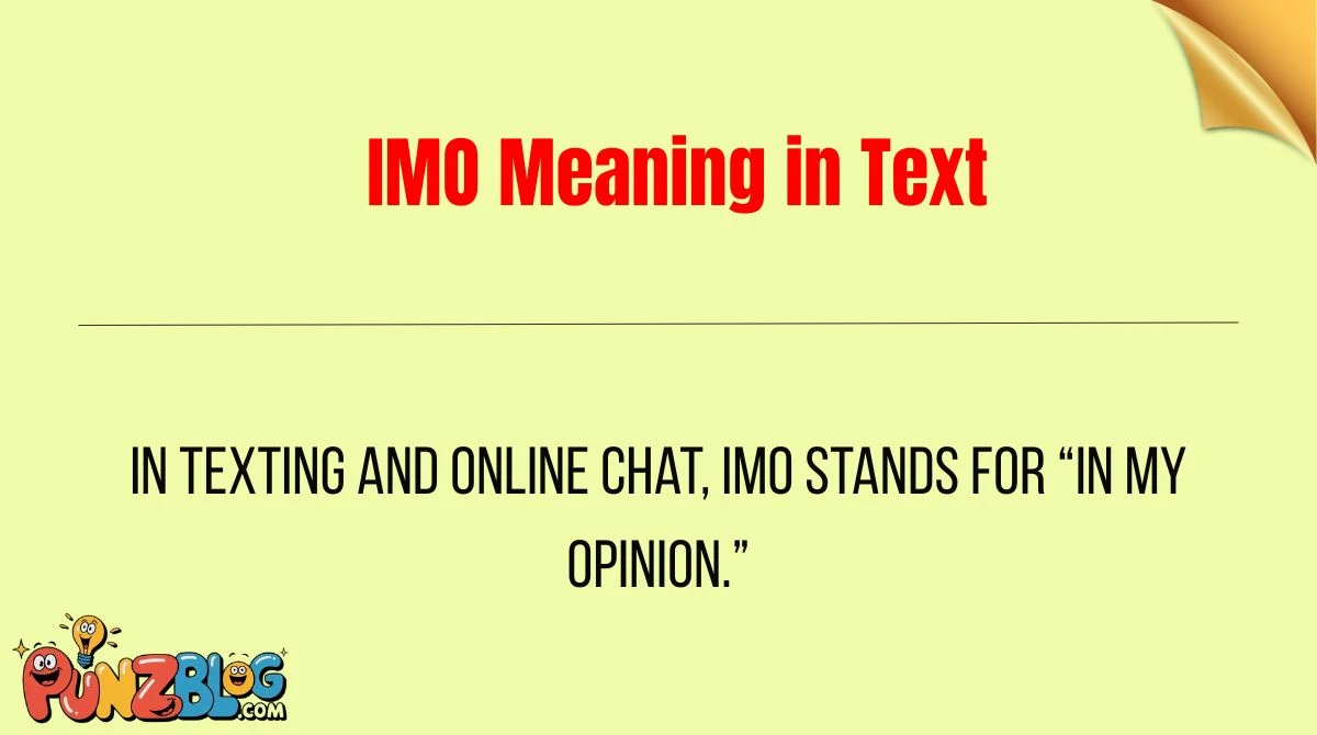 IMO Meaning in Text