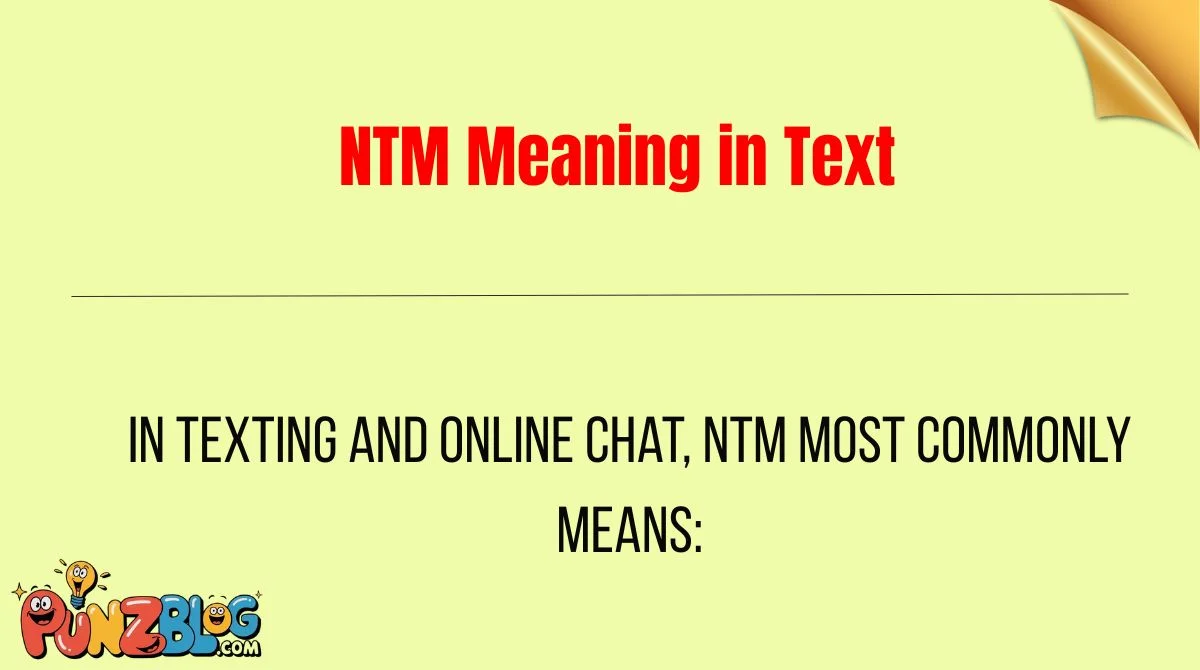 NTM Meaning in Text