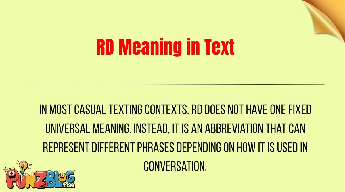 RD Meaning in Text