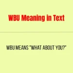 WBU Meaning in Text